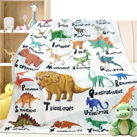 Dinosaur Blanket for Boys Soft Cozy Flannel Warm Dinosaur Unique Gifts Dinosaur - Picture 1 of 7